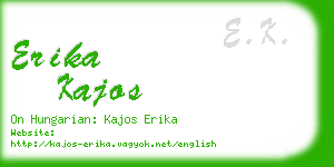 erika kajos business card